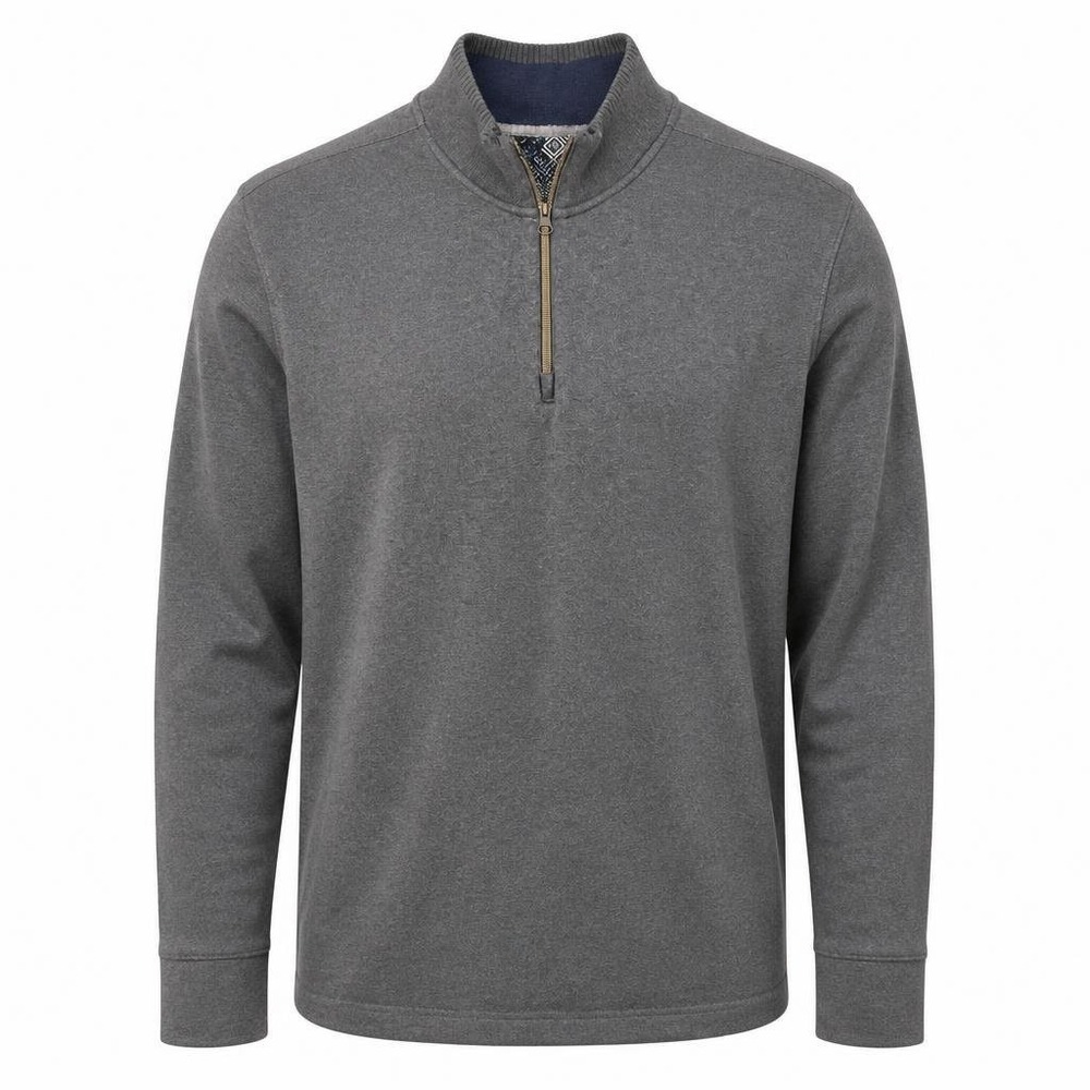 Robert Graham Sweater Mens M Gray Preppy 1/4 Zip Casual Golf Classic Fit Heather